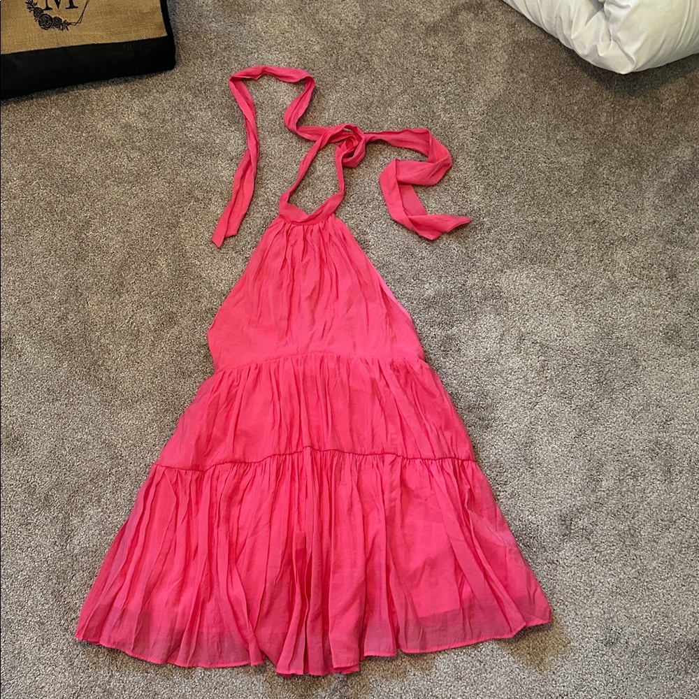 Mustard Seed halter Pink Mini Dress
